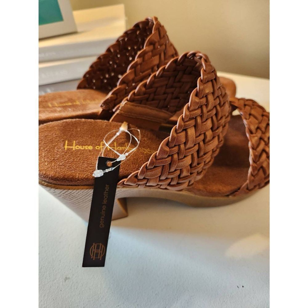 House of Harlow 1960 Cognac Braided Sandals - Picture 6 of 8